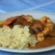 Curry rojo de langostinos