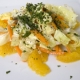 Ensalada de lechuga, zanahoria y naranja al jengibre