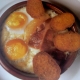 Huevos fritos con jamón