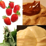 Mousses: Chocolate blanco / Frutilla / Menta / Dulce de leche